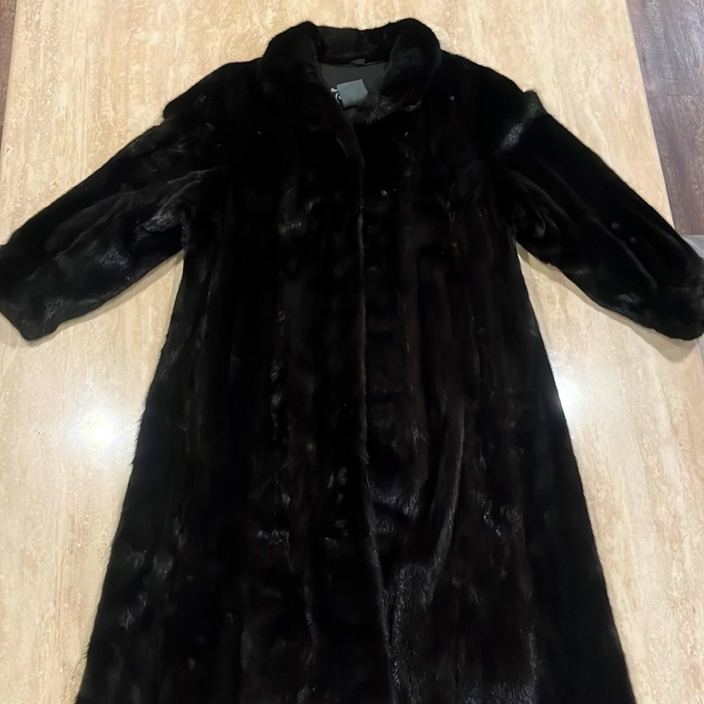 Black Jewel full length mink jacket